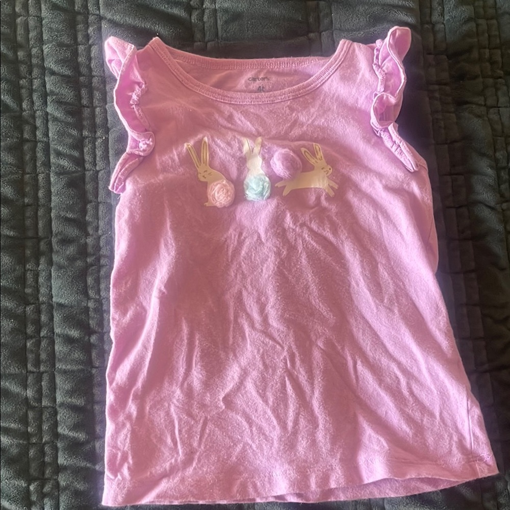 Kids Pink Ruffle Sleeve Top
